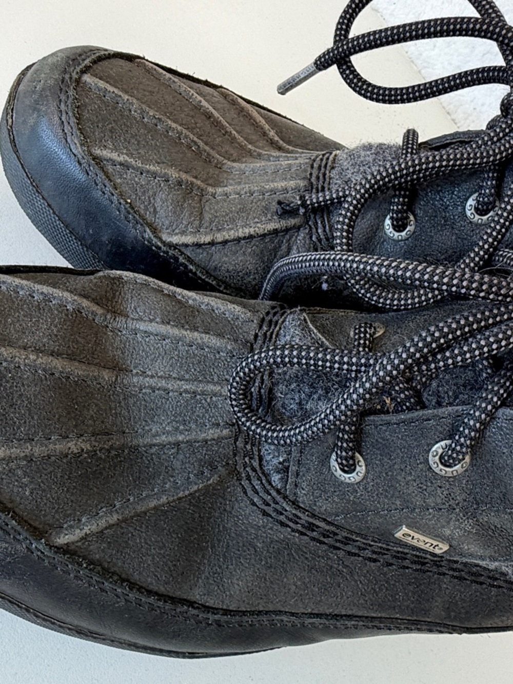 UGG Australia Waterproof Duck Boots Wool Lined Black Womens Size 9 - Picture 3 of 15